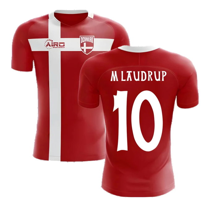 2025-2026 Denmark Flag Concept Football Shirt (M Laudrup 10)-SoccerKits Hub | Buy Soccer Jerseys Online